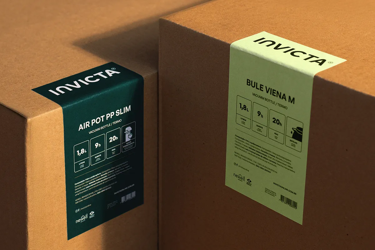 Invicta packaging label closeup